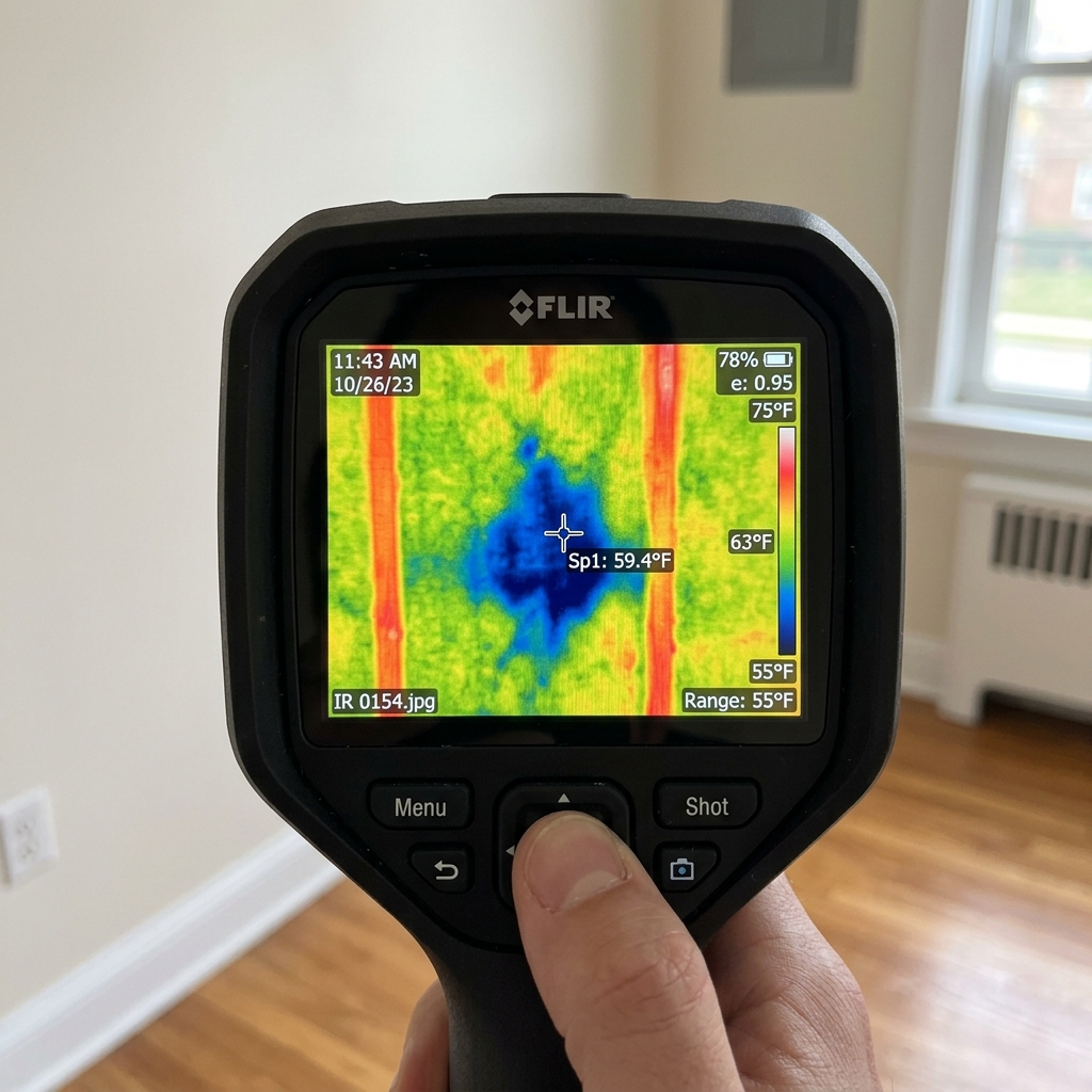 Plumber installing whole-house PEX plumbing lines in an attic space